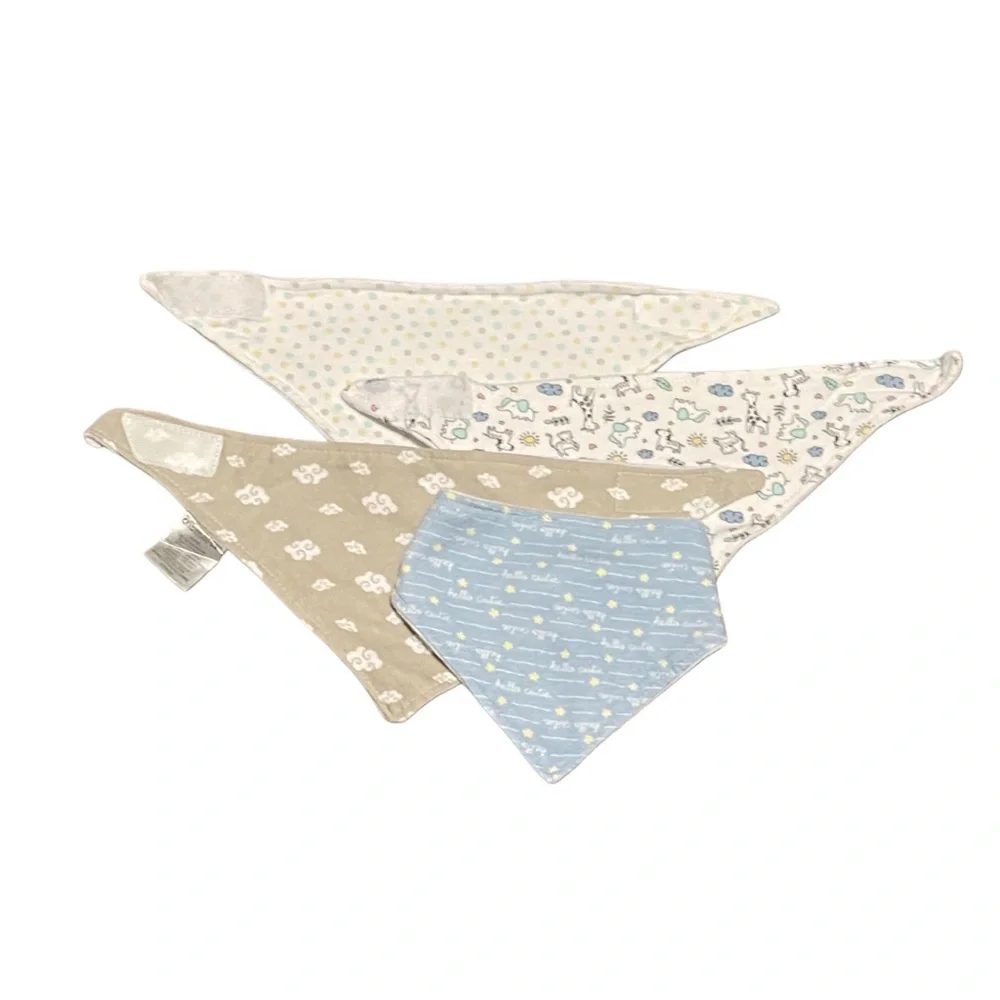 Infant / Baby Terry Cloth Bandana Bib Set